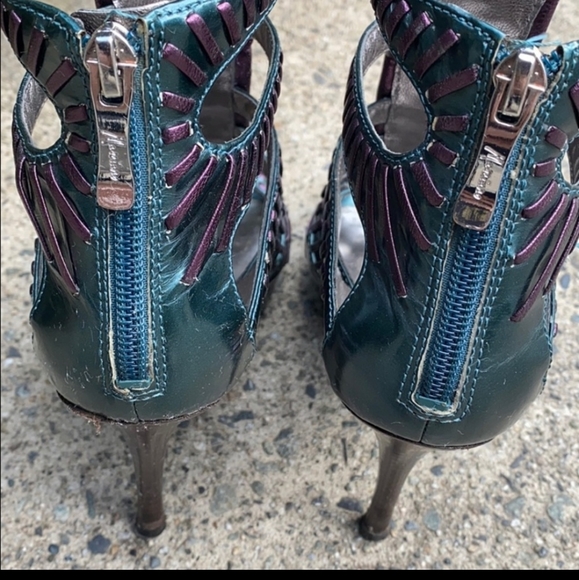 Marciano strap genuine leather ankle sandal heels - Picture 5 of 9